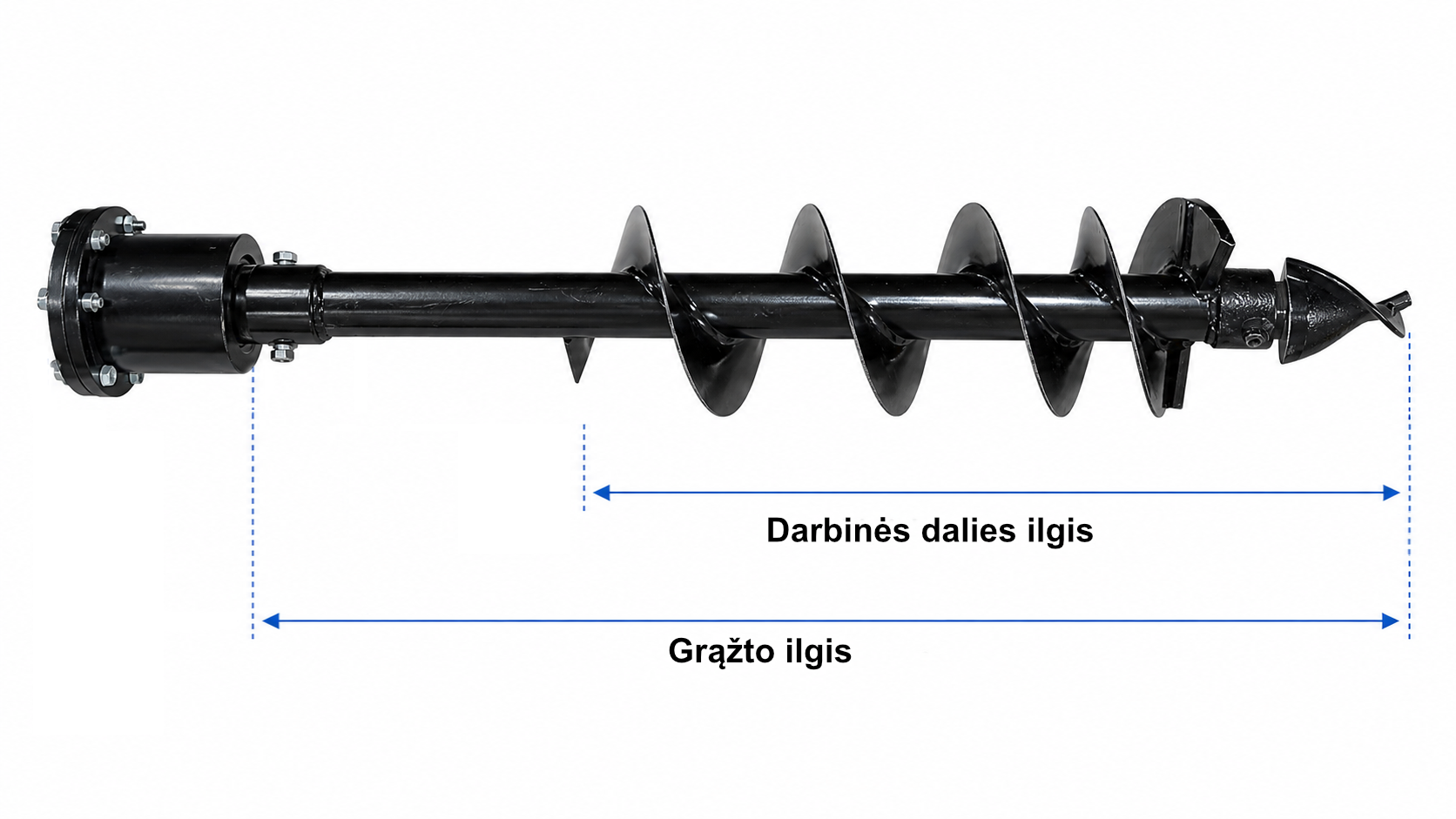 2,2-3 T ekskavatoriaus gražto matmenys